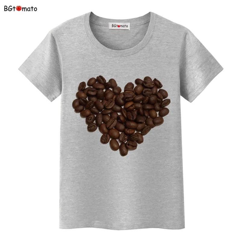 

bgtomato New style Creative Heart printing colorful t shirts Hot sale original brand shirts for women good quality casual tops