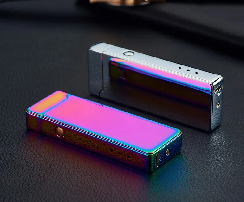 Плазменная Зажигалка USB для курения Электронная перезаряжаемая WilndProof Can Лазерная Зажигалка для сигарет с логотипом