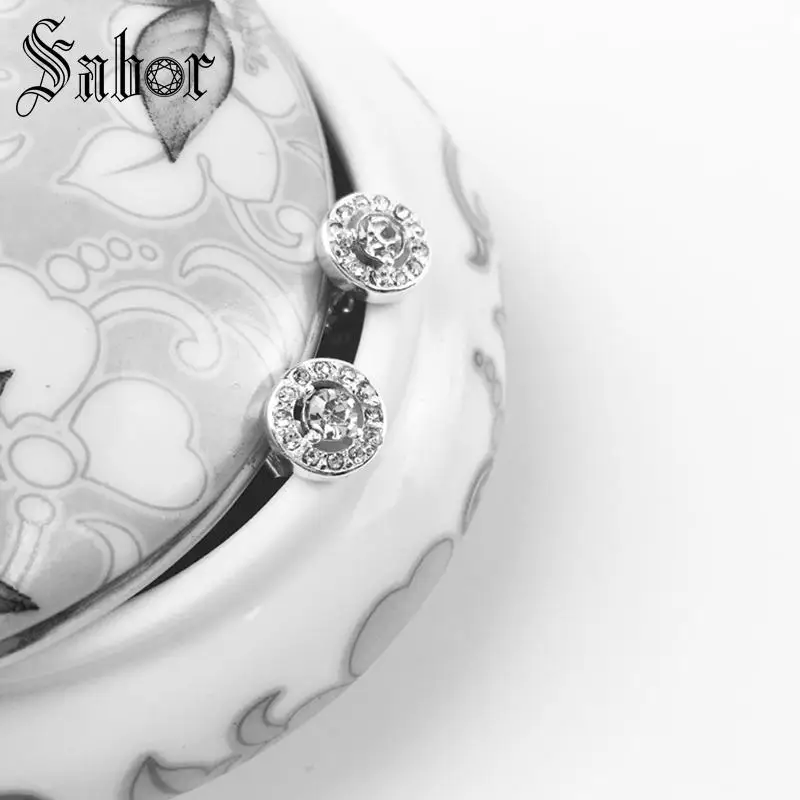 Серьги гвоздики Белый CZ классический подарок для женщин высокое качество серьги