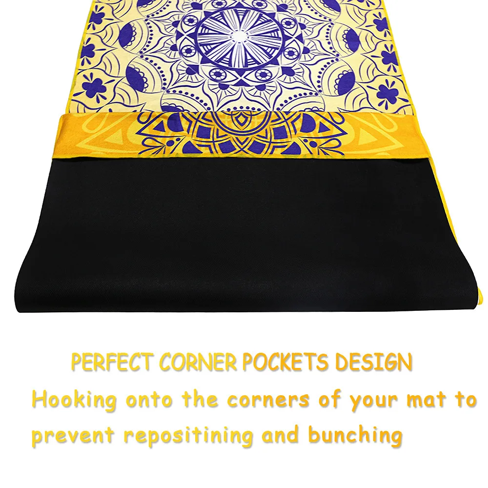 Нескользящие одеяла для йоги микрофибра горячей полотенце с принтом коврик