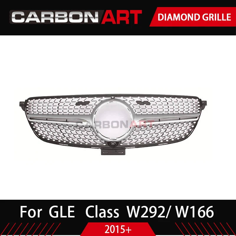 Передняя решетка для GLE класса W166 W292 Алмазная решетка для GLE купе AMG 63 GLE 63S GLE300 GLE320 G350 без эмблема