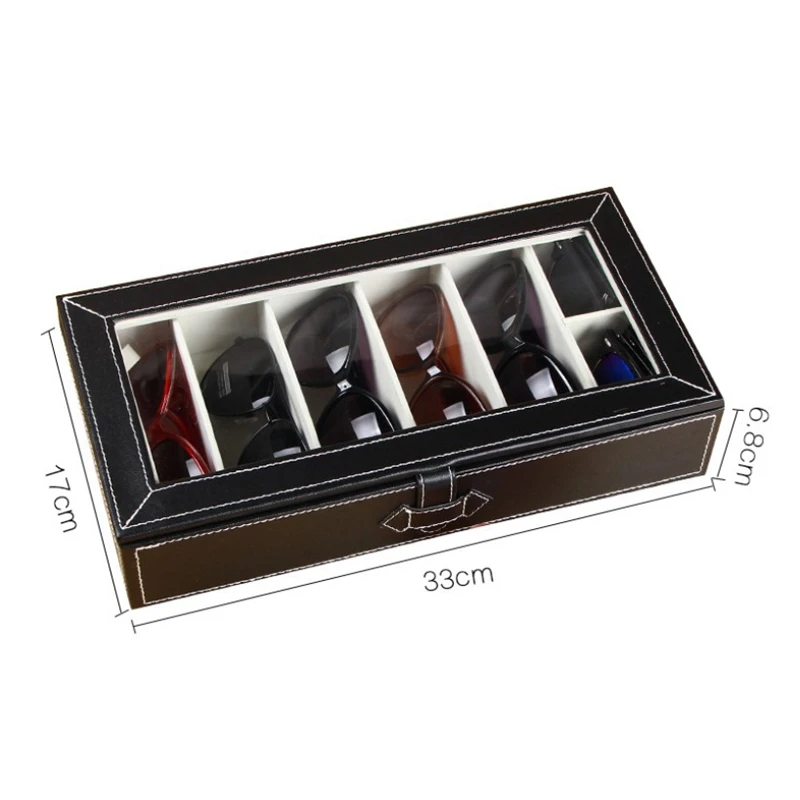 5-Slot очки солнцезащитные Органайзер коллектор-крокодиловая искусственная кожа