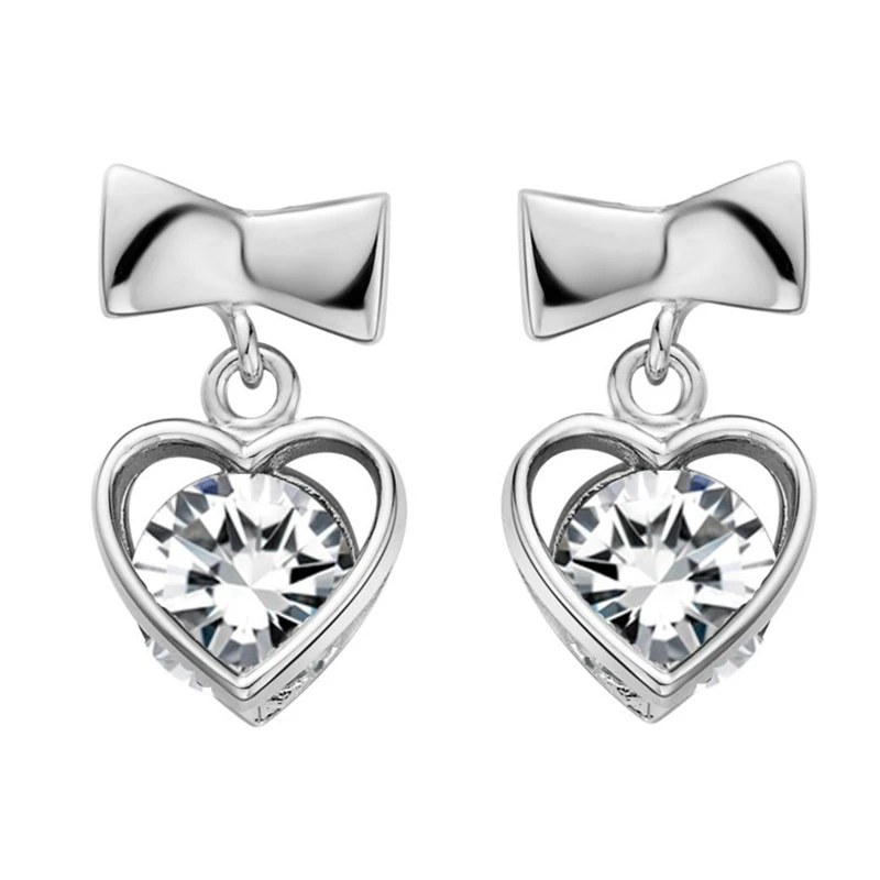 Женский Свадебный комплект из колье и серёг с кулоном в виде сердца | Украшения