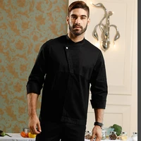 food service chef shirt cotton autumn long sleeve washable and breatable hotel and restaurant head chef uniform
