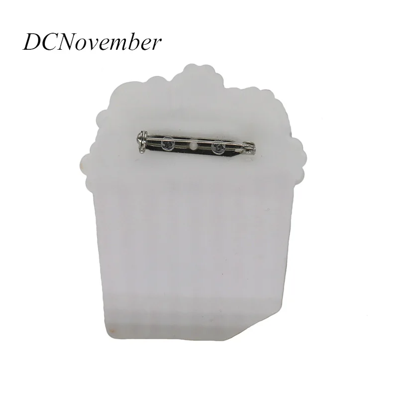 Pop броши в виде кукурузы шпильки из акрила с свадебные туфли отделкой жемчугом и