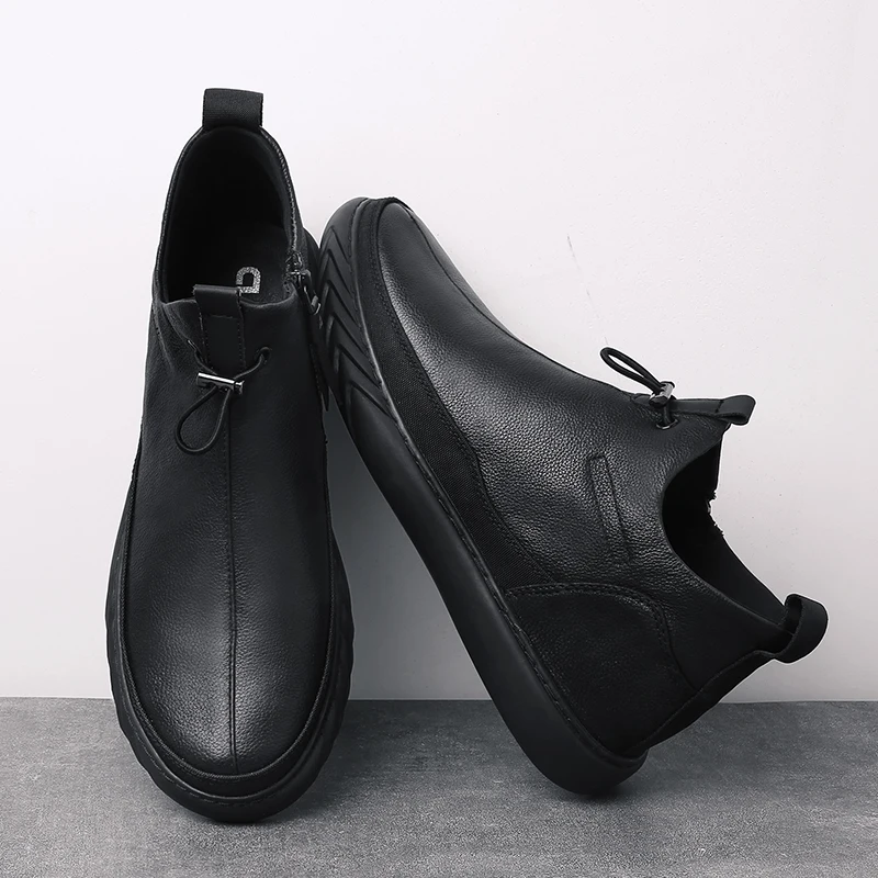 New Genuine Leather Shoes Men Brand Footwear Fashion Men's Casual shoes men Sneakers High Quality Zapatos De Hombre | Обувь