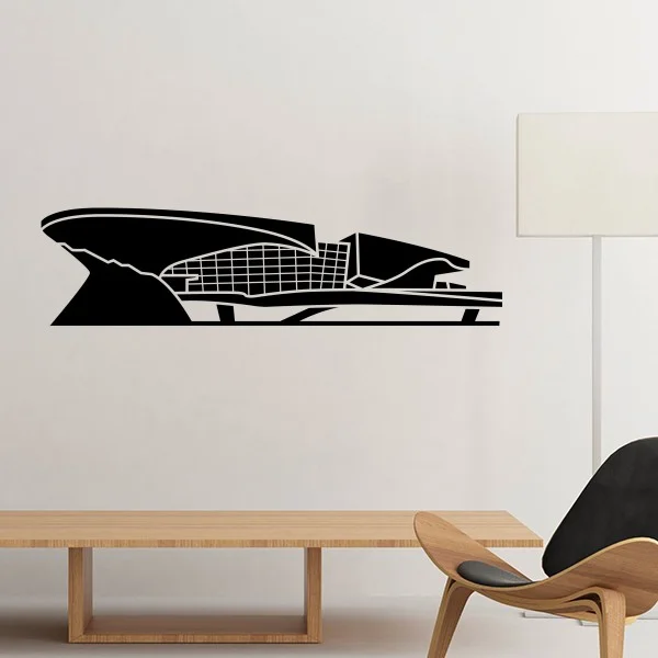 

Germany Famous Building Landmark Architecture Illustration Pattern Wall Sticker Art Decals Mural DIY Wallpaper for Room Decal