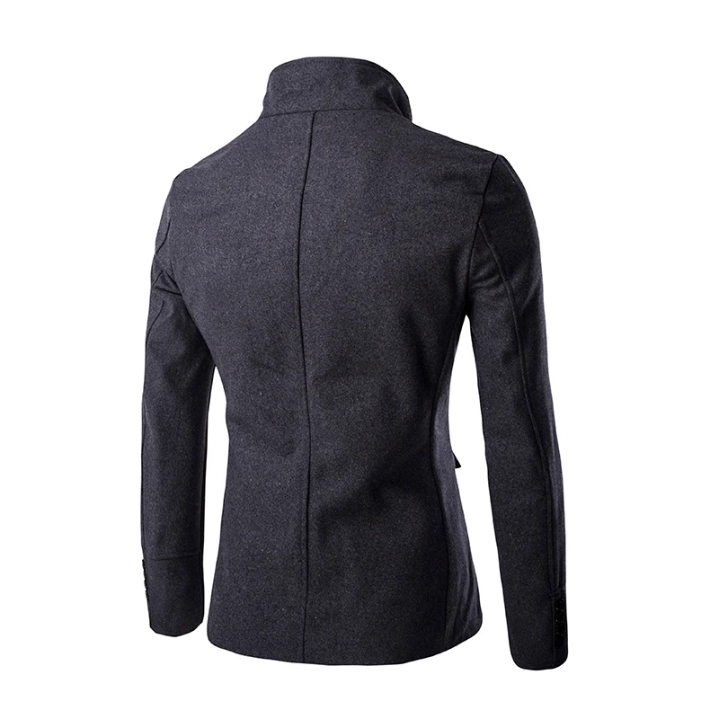 Шерстяной Пиджак Мужской Военная Гороха Пальто Зимнее Двубортный Британский