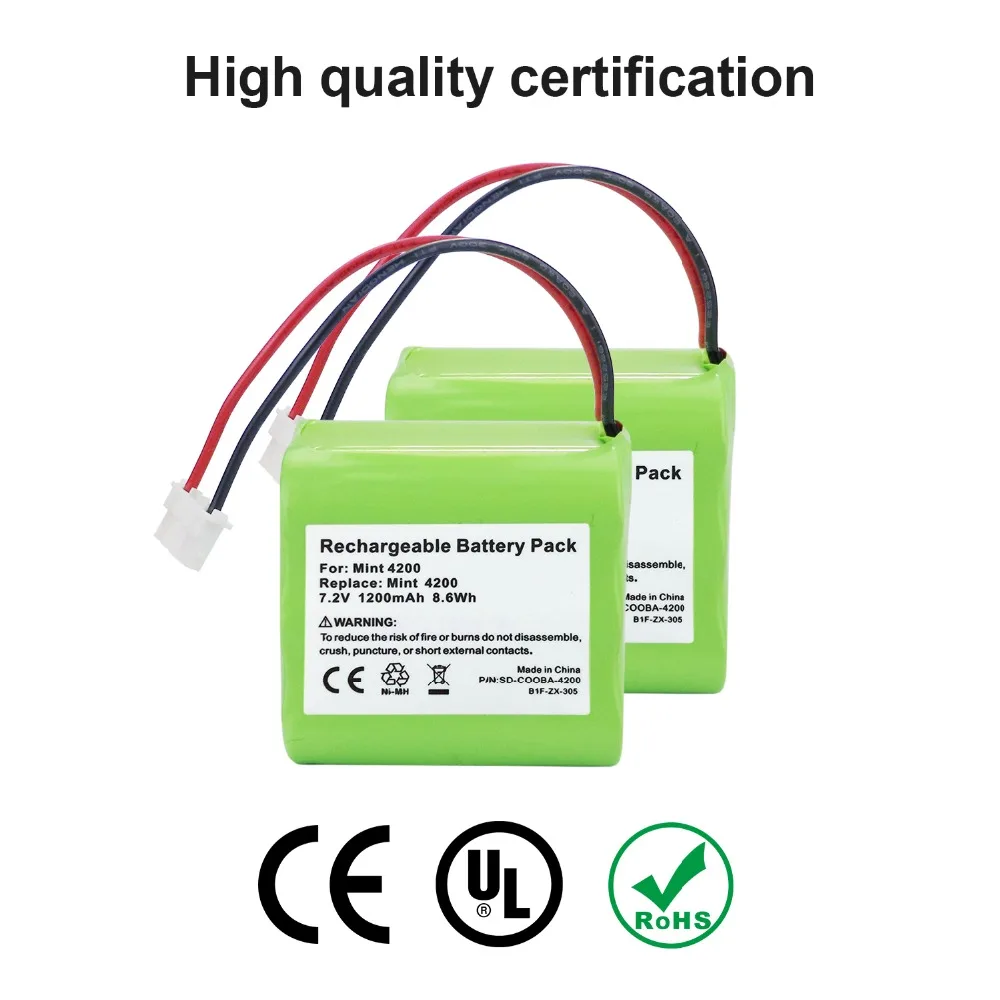 Melasta 7 2 V 1200mAh NiMH сменная батарея для iRobot Roomba Mint 4200 4205 Braava 320 321 очиститель пола 4408927 EVO