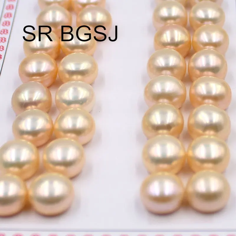 Free Shipping 10-11mm 16Pairs Half Hole Drilled Pearl Beads Super Luster Natural Freshwater Loose | Украшения и аксессуары
