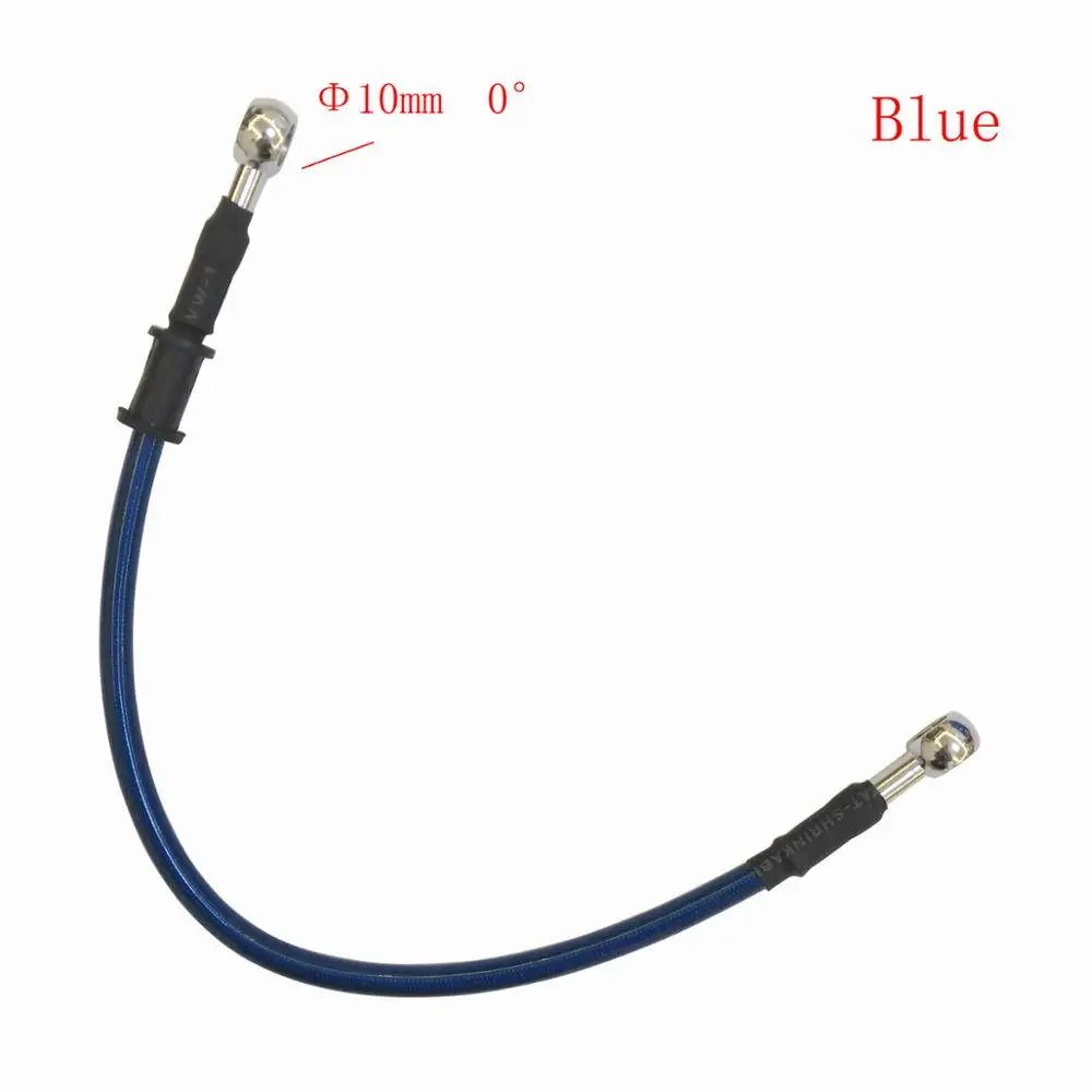 39cm Blue 0 degree Короткий 27 34 39 см Универсальный Мотоцикл Байк Плетеный Стальной гидравлический усиленный тормозной провод клатч Масляный шланг труба - Цвет: 39cm Blue 0 degree