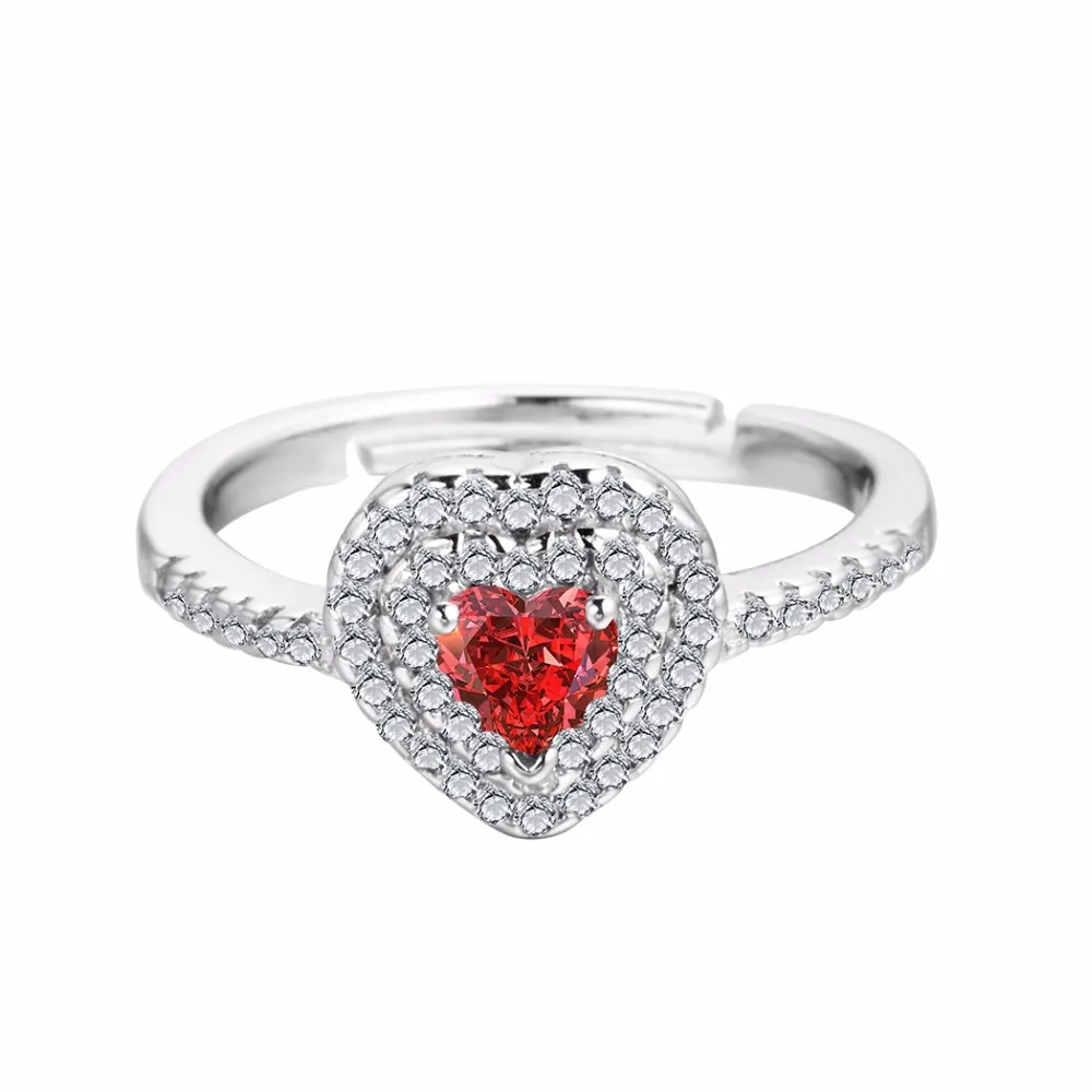 Kinitial женское кольцо с сердечком и кристаллами подарок на Рождество день