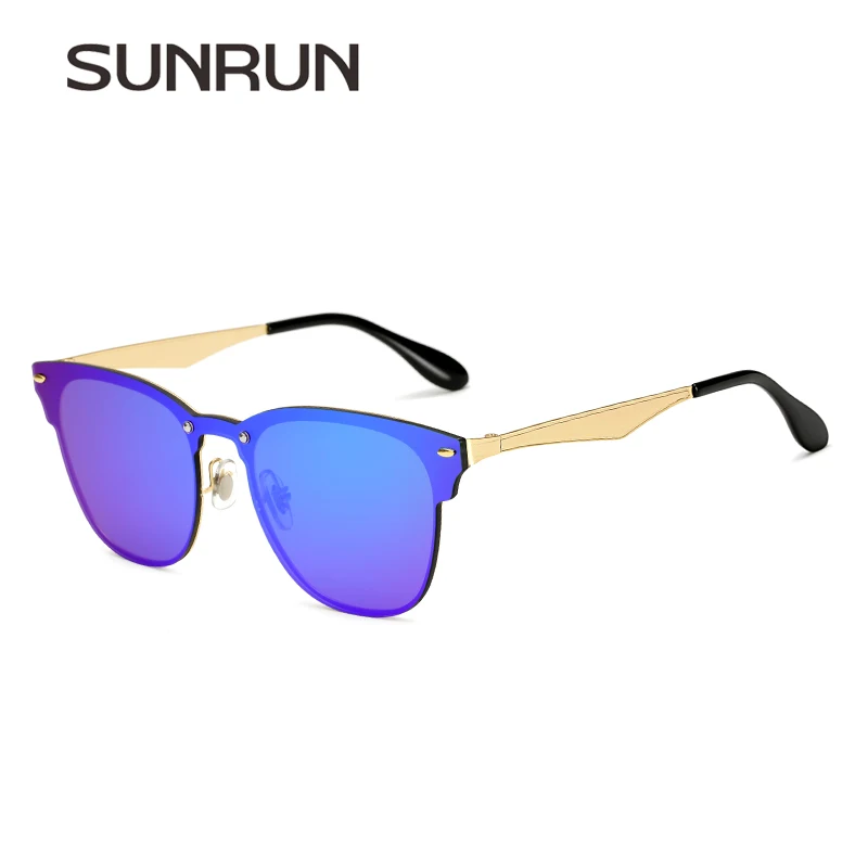 SUNRUN новые мужские Квадратные Солнцезащитные очки брендовая дизайнерская оправа