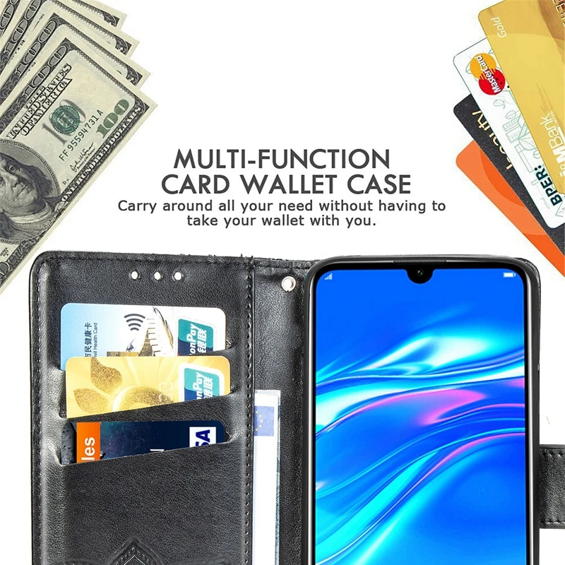 Кожаный чехол-книжка с 3D бабочкой для huawei P30 P20 Lite P Smart Z Y6 Y7 Y9 Y5 Prime Honor 10 8A 8S mate 20 Pro