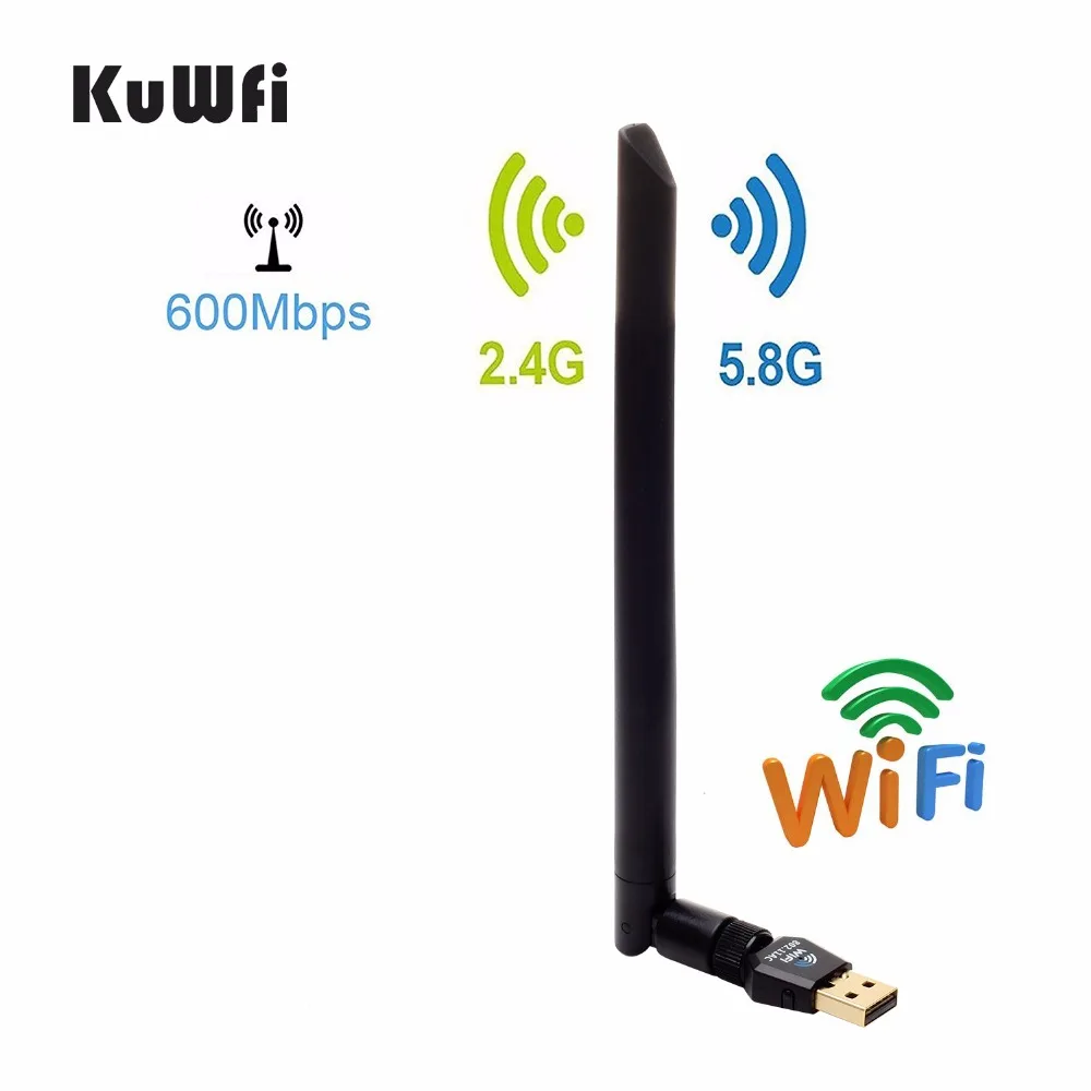 KF600 600 Мбит/с AC беспроводной Wifi адаптер USB WiFi двухдиапазонный 2 4 ГГц 5 Беспроводной