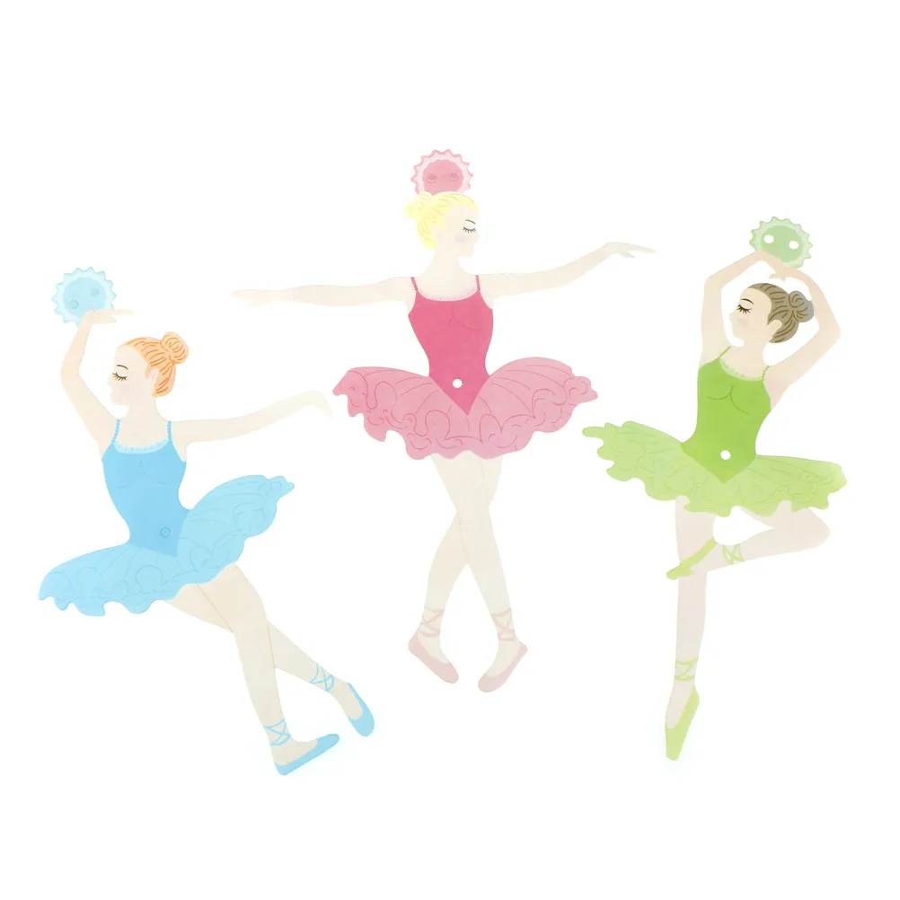 Бумажная гирлянда висячий баннер для девочек флажки балерины детей дня рождения