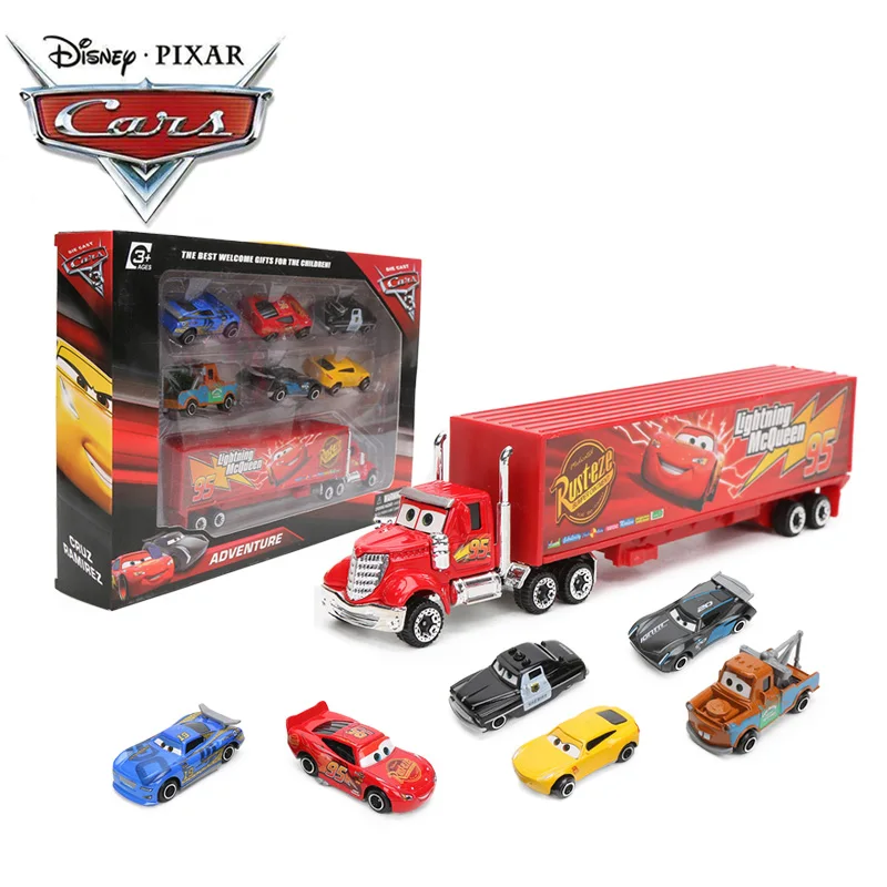 7 шт./компл. disney "Тачки 3 игрушки Lightning McQueen Джексон Storm Mater Мак дядя грузовик 1:55 литья под давлением Металл Модель автомобиля для мальчиков, подарки
