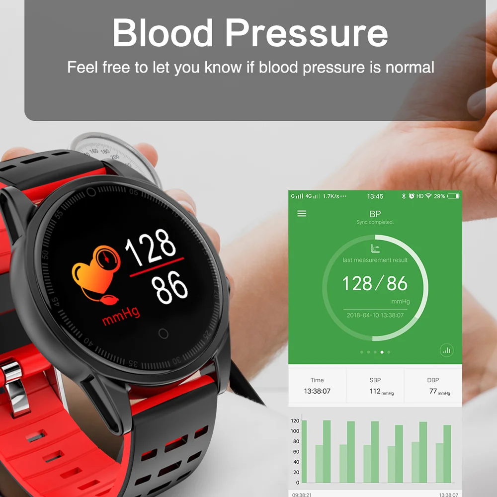 Смарт часы IP67 водонепроницаемый браслет R13 Монитор артериального давления