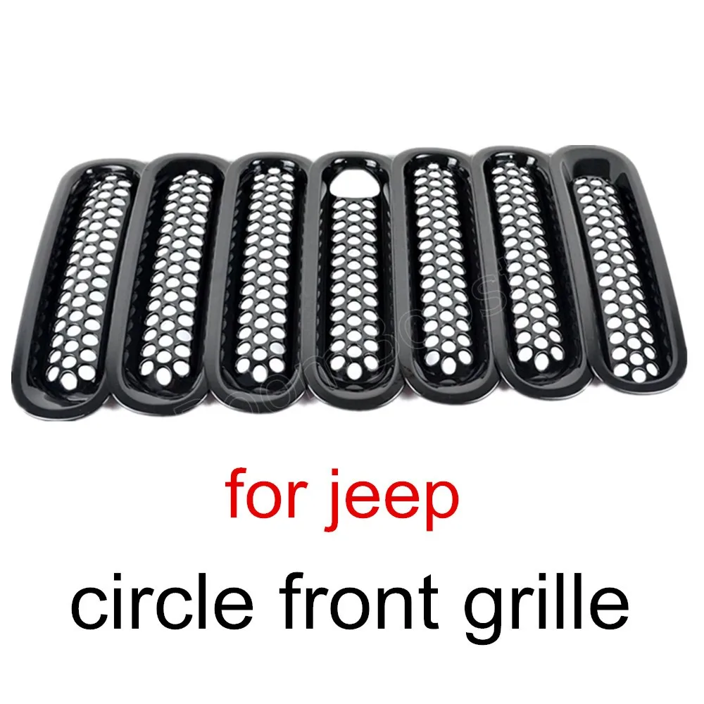 7 шт. декоративная решетка для автомобиля Jeep Wrangler JK Rubicon 07 15|grille black|racing grillblack grill |