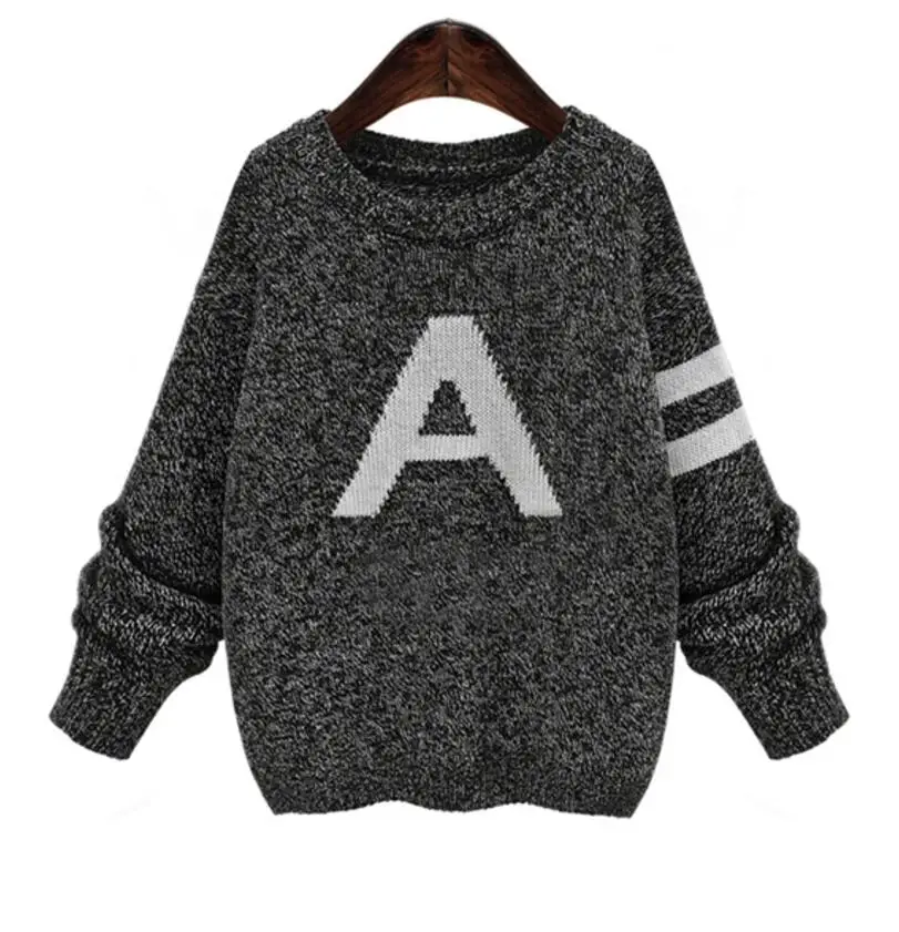 2018 Демисезонный Для женщин свитер Модные свободные пуловер с длинными рукавами