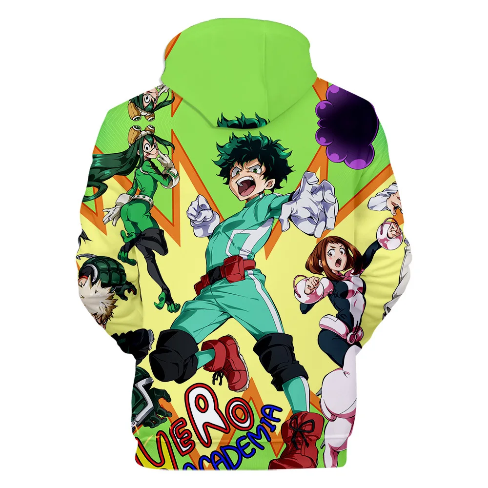 Толстовка с капюшоном с героями мультфильма «My Hero Academy», толстовки Midoriya Izuku Bakugou Katsuki All Might, пуловеры с 3D капюшоном, куртка для детей и взрослых