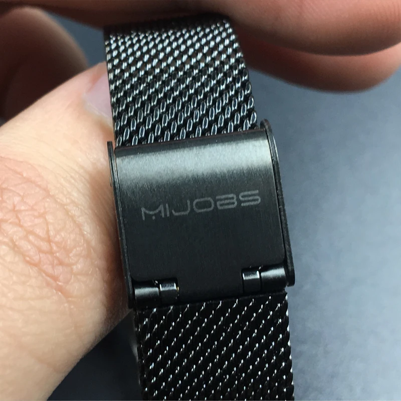 Оригинальные mijobs металлический ремешок для Xiaomi mi Band 2 без винтов