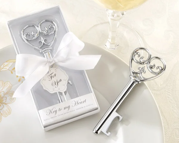 wedding reception decorations/Opener in White Gift box 150 PCS/LOT Wedding favor- Key To My Heart Bottle Opener #A01 | Дом и сад