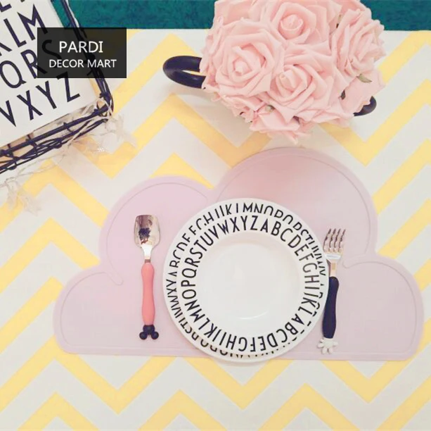 12 цветов INS хит водонепроницаемый коврик с облаком детский для обеда и ужина