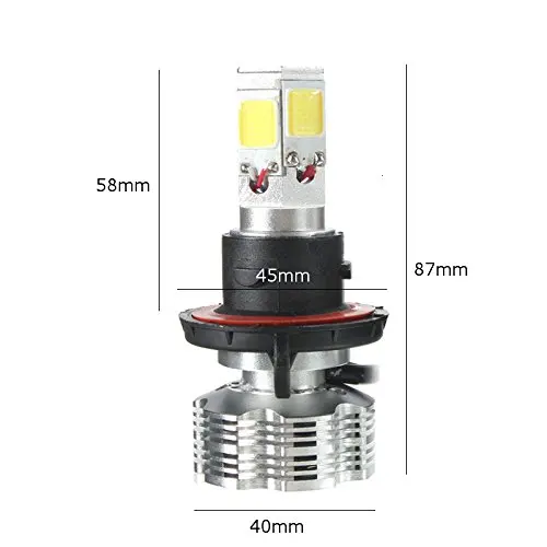Пара 120W 12000lm COB светодиодный комплект автомобильных фар H13 9008 p26 4t Hi/low beams белый 6000K