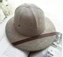 grey Унисекс Новинка Toquilla соломенные шляпы от солнца для мужчин вьетнамская Военная армейская шляпа шлем Pith Dad Boater Панамы летние - Цвет: grey