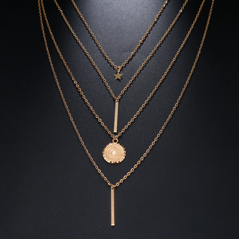 Женское винтажное металлическое ожерелье в стиле бохо 2020|Ожерелья с подвеской| |