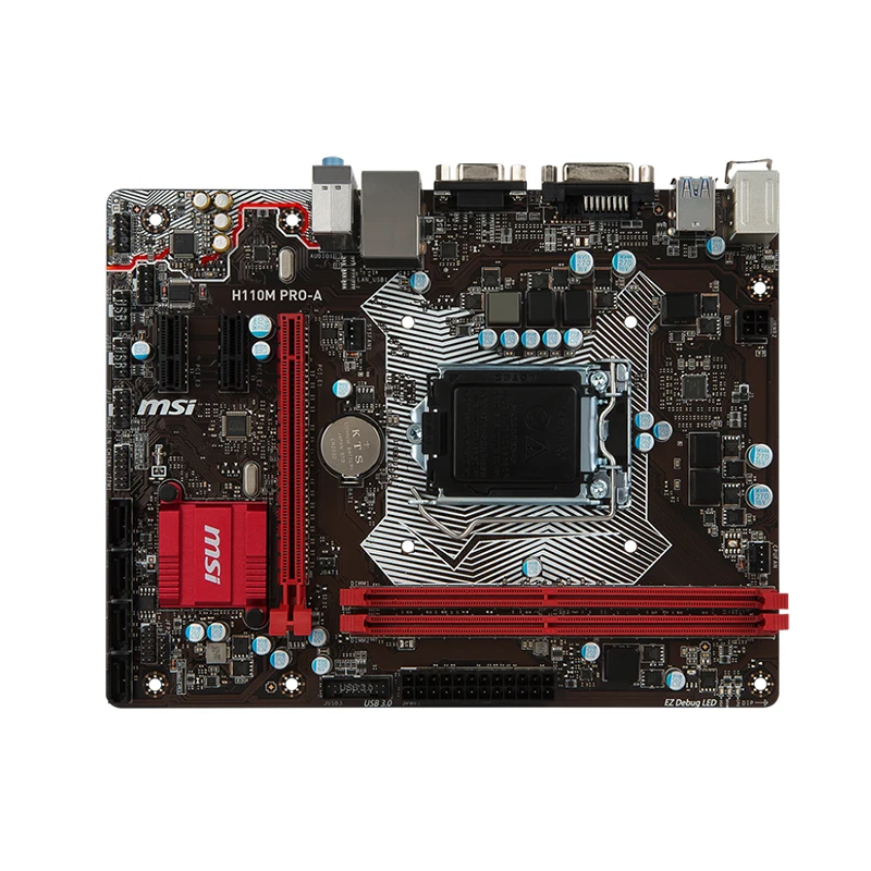 H110M PRO A материнская плата 32 ГБ i7 2133 мГц Intel H110 Чипсет 4 * SATA 6Bb/s 1 PCI 3 0 DVI D/VGA 2048*1536 @ 50 Гц