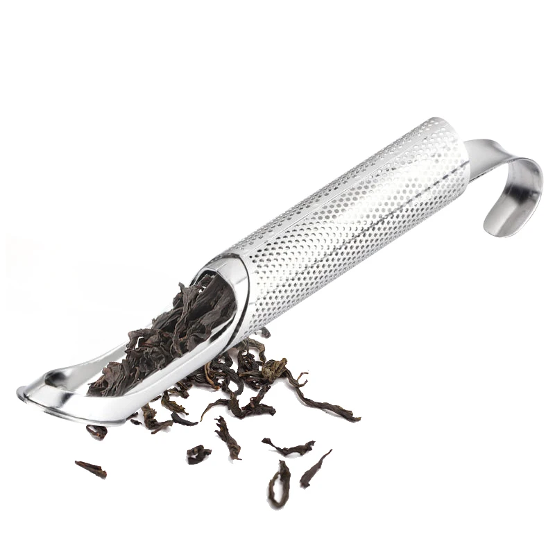 Infusor de t&eacute; de acero inoxidable, dise&ntilde;o creativo de tuber&iacute;a, taza colador de Metal para, filtro elegante para t&eacute; Puer, accesorios de herramientas de t&eacute; de hierbas-0