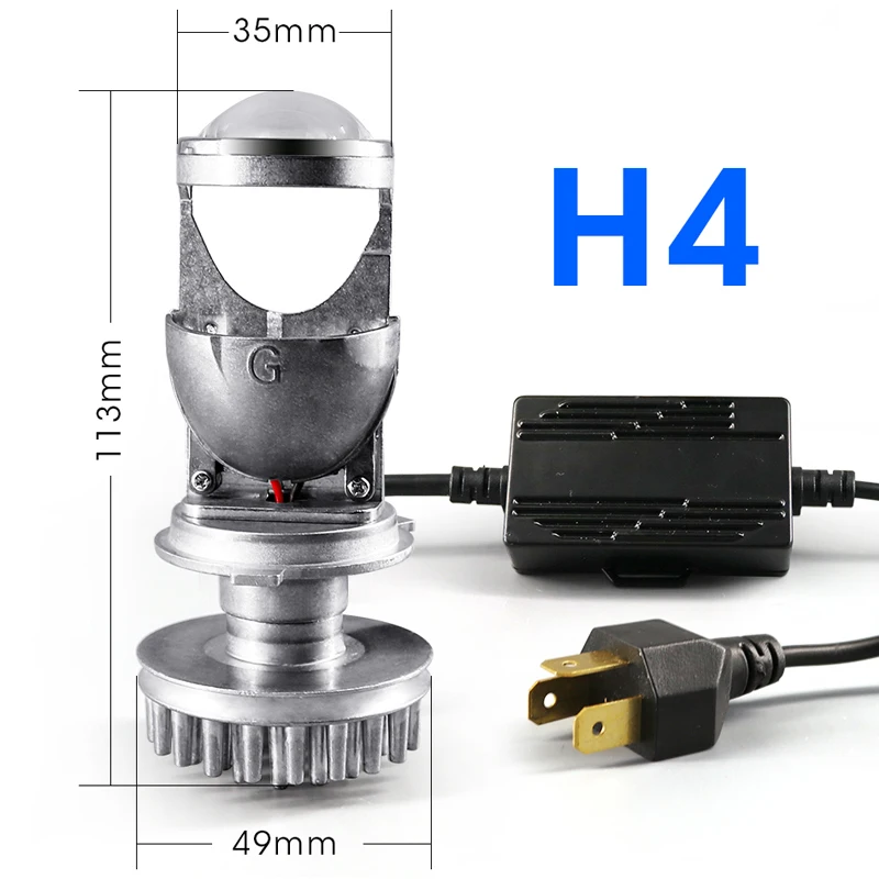 Hlxg лампа H4 светодиодный объектив Мини-проектора мотоциклы лампы Conversion Kit вблизи