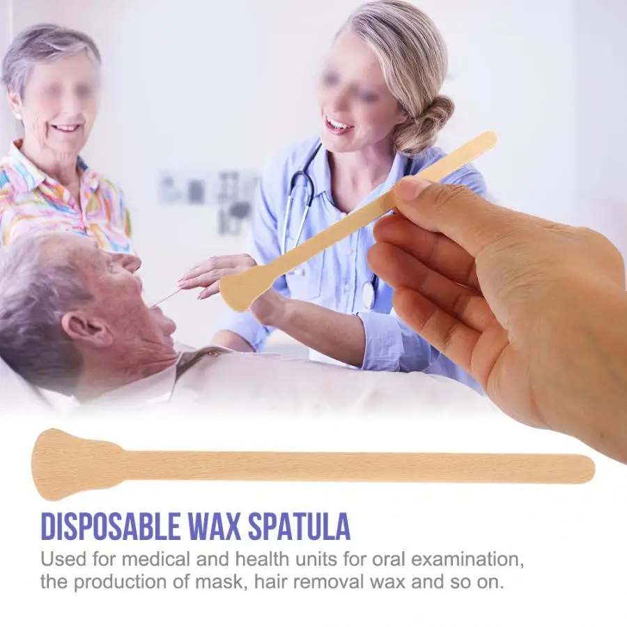 Воск для депиляции 50 шт деревянный шпатель воска языка разовая маска лица