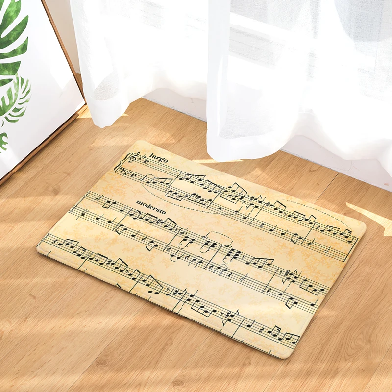 Новое поступление пыленепроницаемые ковры с принтом Note Key коврики для ванной