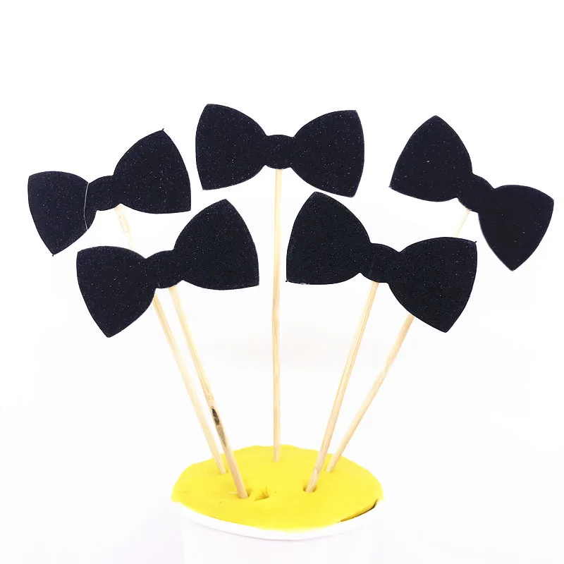 5 шт./упак. мультяшная шляпа с бородой форма банта для торта топперы на день