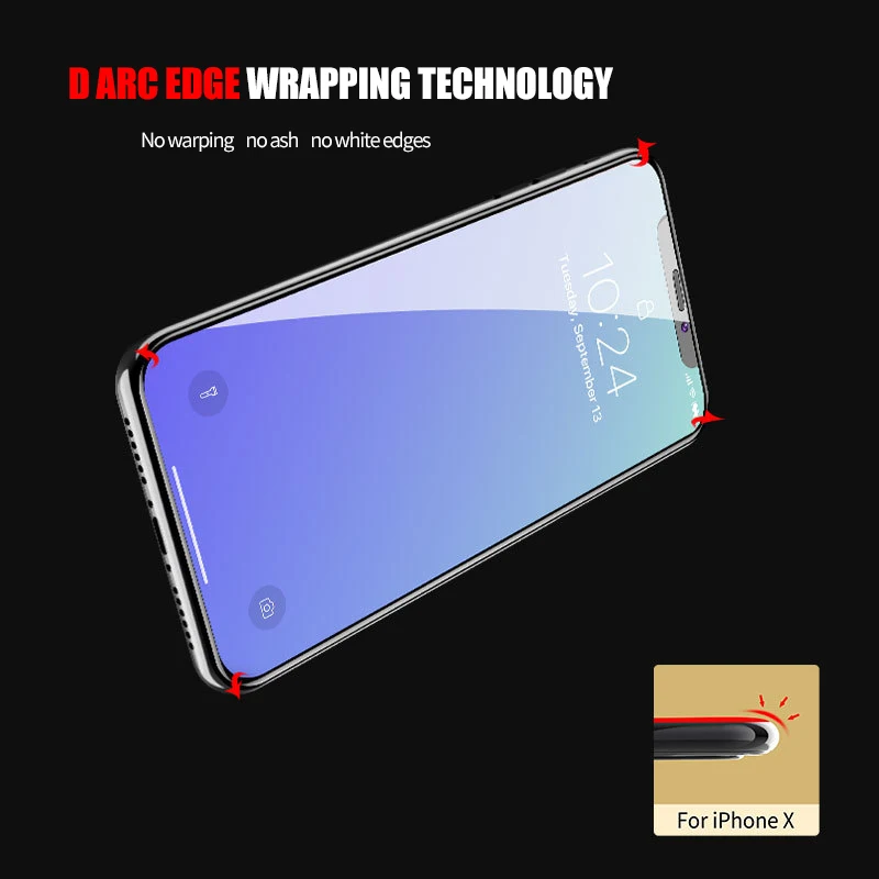 Закаленное стекло пленка для iPhone 6 6S 7 8 Plus Защитные пленки экрана X XR XS макс. |