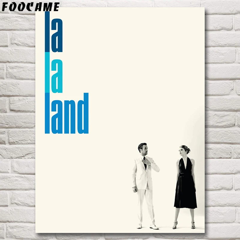 FOOCAME La Land киноплакаты настенные художественные принты шелковые декоративные картины для гостиной спальни украшение дома живопись Декор