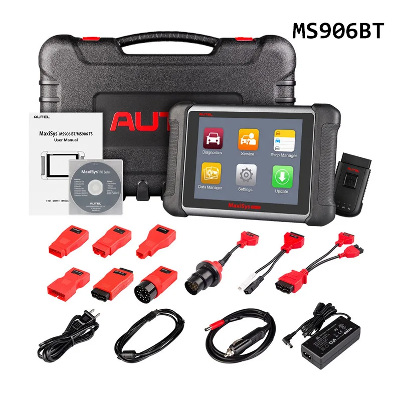 MS906BT Aute OBD2 сканер диагностический инструмент Maxisys MS906BT/DS808K ключевой программист Автомобильный сканер лучше запускать x431 - Цвет: MS906BT