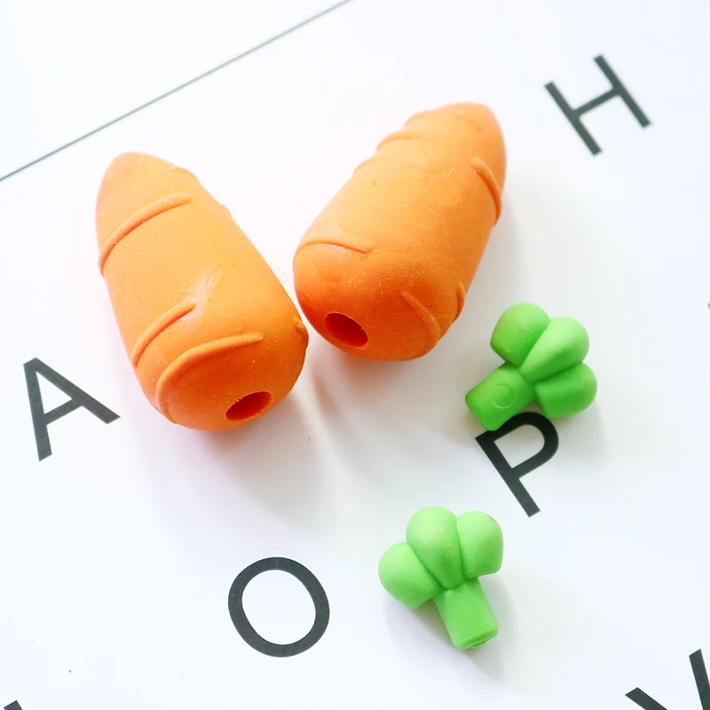 1X милый дизайн моркови ластик мини-школьные принадлежности школьные письма