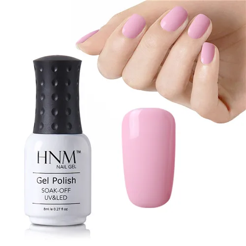 PK001 HNM лак для ногтей 8 мл, геллак, УФ светодиодная лампа, замачивается, розовая, фиолетовая, серая серия, штамповочная краска, лак для ногтей, Полупостоянный Гибридный лак - Цвет: PK001