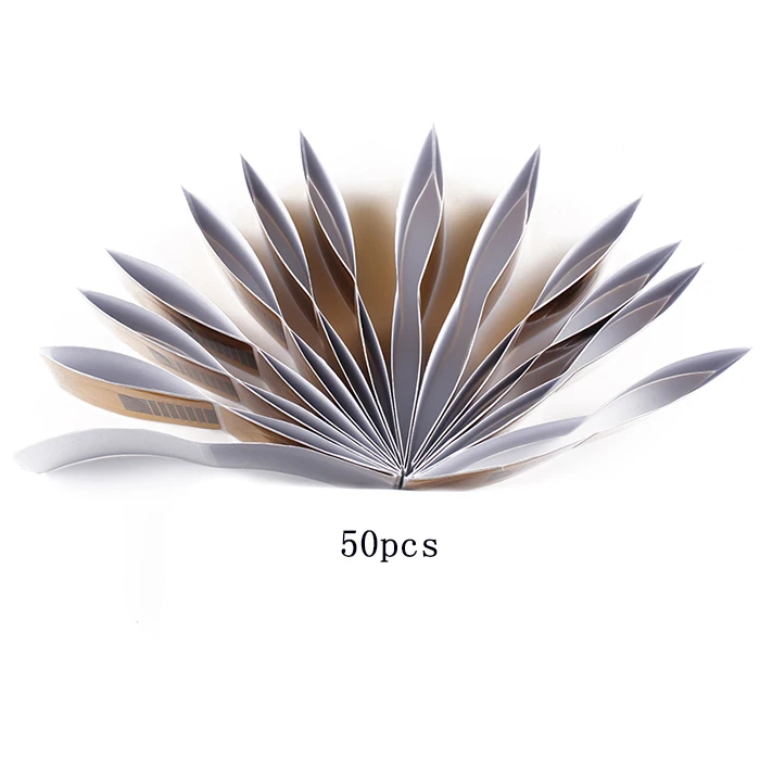 50PCS Finger Angel 50/100/500 шт. формы ногтей Nail Art Руководство Бумага кривой Гель-лак для ногтей УФ расширение французский Сделай Сам Маникюрный Инструмент Chablon формы - Цвет: 50PCS