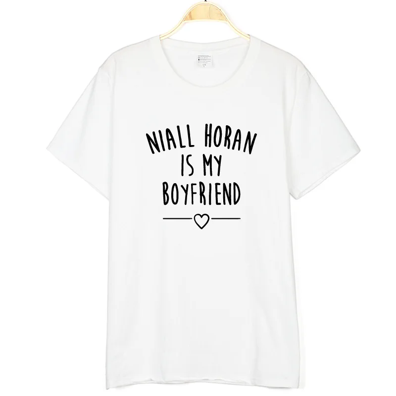 Мужская и женская футболка с короткими рукавами ретро Niall Horan Is My Boyfriend буквенным