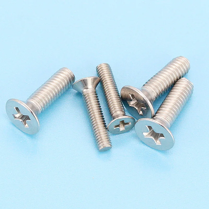 Винты с плоской головкой Phillips 304 М6 крестовые винты потайной болты из нержавеющей