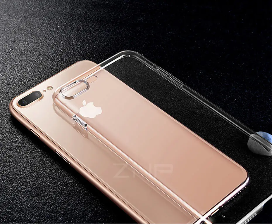 ZNP прозрачный ТПУ ультра тонкий мягкий чехол для телефона для iPhone 6 6s 7 8 Plus X Силиконовый чехол s для iPhone X 8 7 6 Plus 5 5S чехол