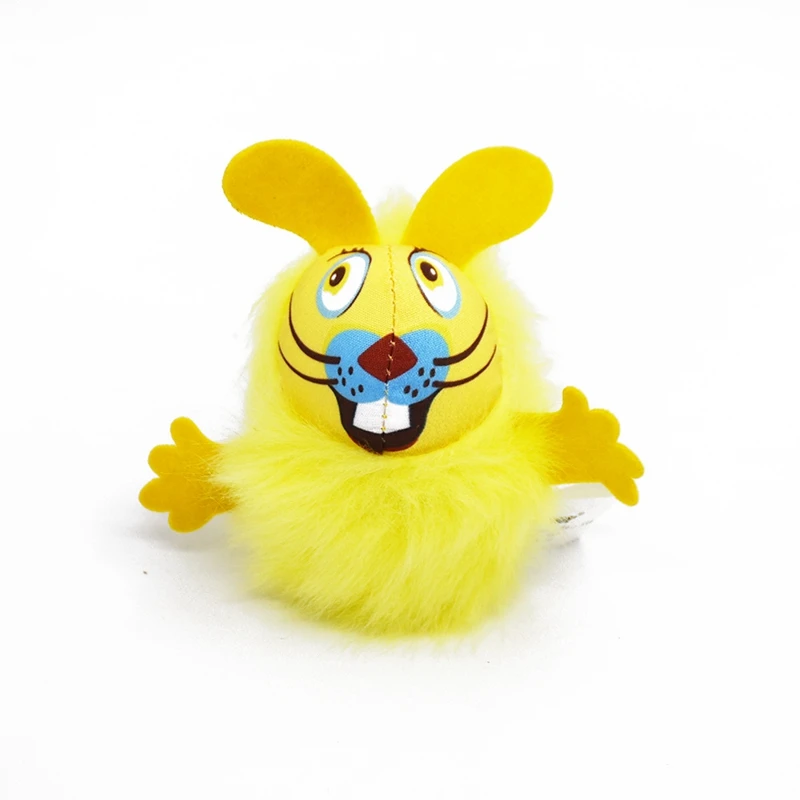 Длинная плюшевая поддельная игрушечная Мышка для кошки Желтый Красный