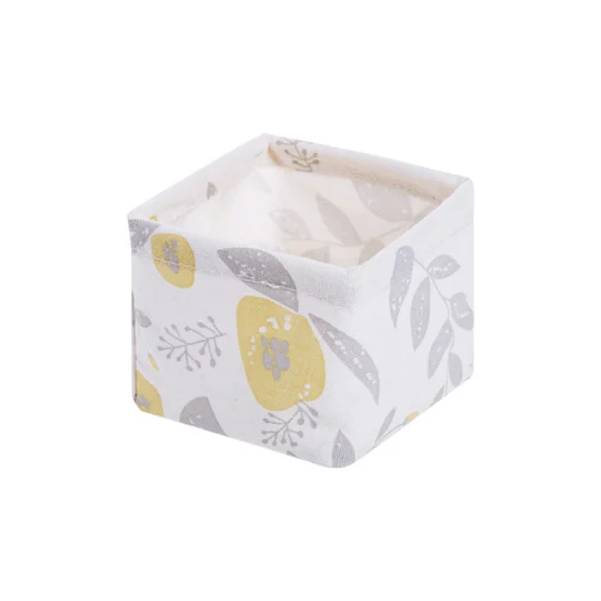 Small yellow flower Настольная корзина для хранения и корзины коробка для хранения мелочей косметический Органайзер канцелярский контейнер для хранения/корзина для белья складная Новинка - Цвет: Small yellow flower