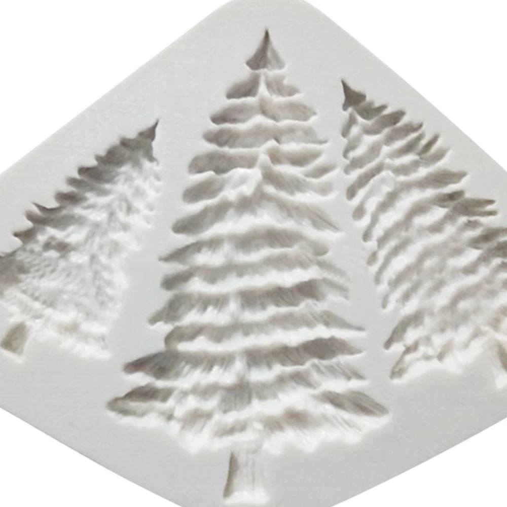 1Pc 3 Grids Tree Silicone Fondant Mold Cake Decorating Tool Chocolate Molds Cupcake Sugarcraft Candy Cookie Mould Baking Tools | Дом и сад