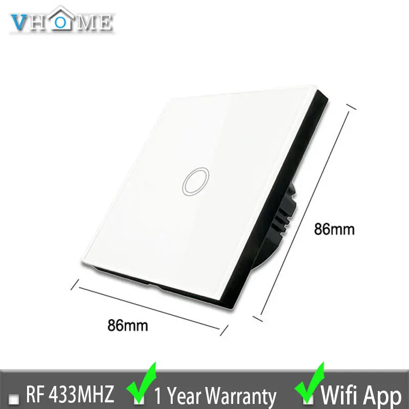 Сенсорный выключатель Vhome Ewelink 2 4G Wifi смарт домашняя сенсорная панель стандарт